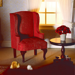 Armchair Red Wing Back