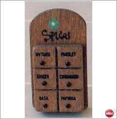 Miniature wooden spice drawers