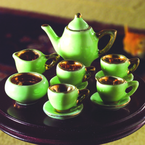 3014 Green China tea set