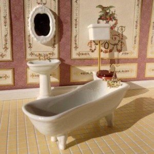 White Classic Bathroom, 4 Pcs Dolls 1715